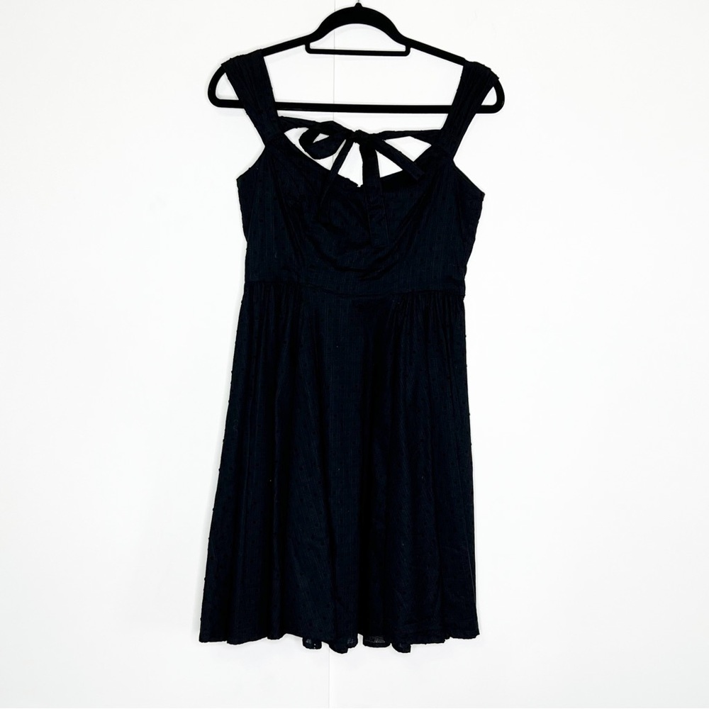 Hell Bunny Black Mini Dress with Bow Detail
